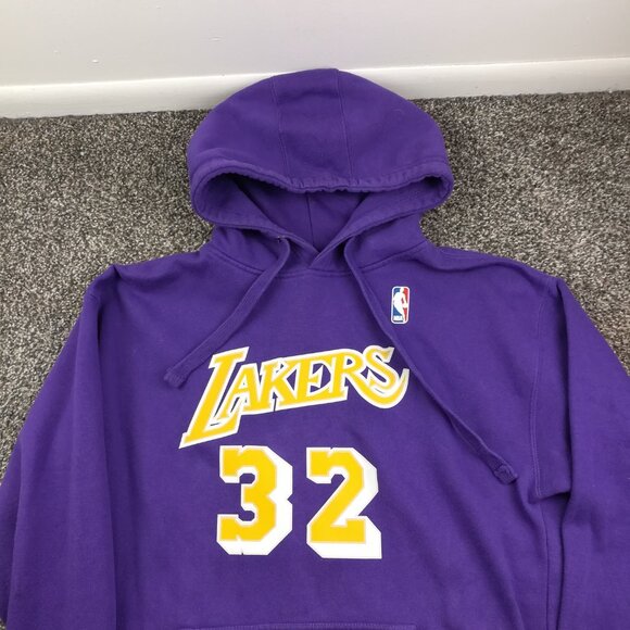 Magic Johnson Hoodie Sweatshirt Jersey Los Angeles Lakers Mitchell Ness Mens L - Picture 2 of 8
